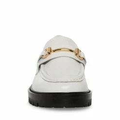 STEVEMADDEN Women's Shoes MISTOR WHITE LEATHER