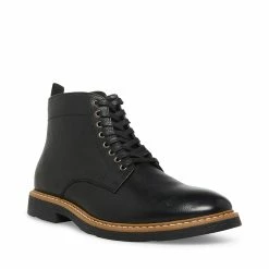 STEVEMADDEN MITCHELL BLACK LEATHER Men's