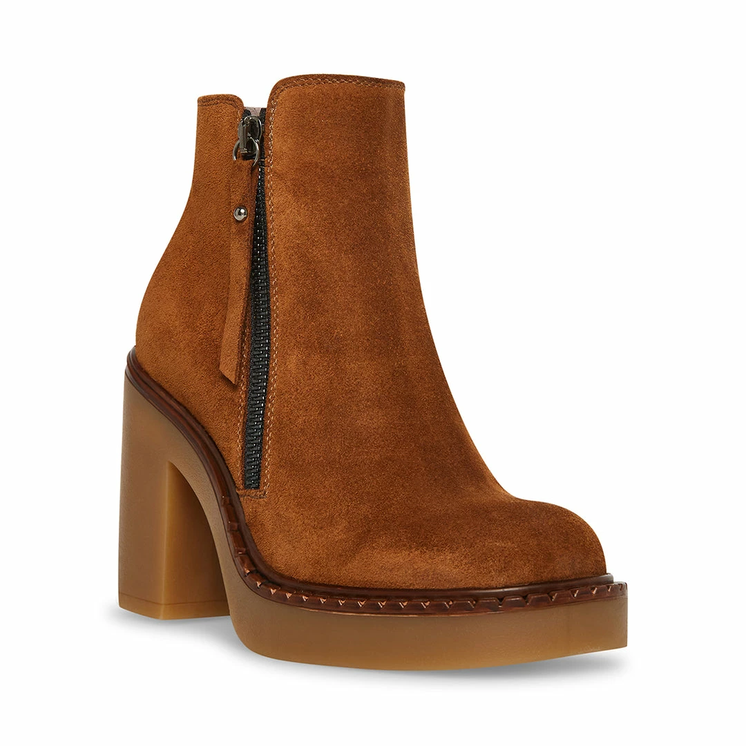 STEVEMADDEN MOBY COGNAC SUEDE Women's Shoes