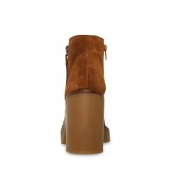 STEVEMADDEN MOBY COGNAC SUEDE Women's Shoes