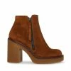 STEVEMADDEN MOBY COGNAC SUEDE Women's Shoes
