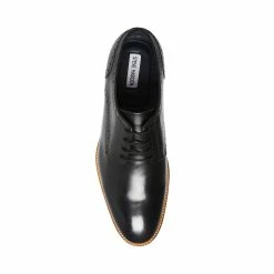 SteveMadden Men's DERBYY BLACK LEATHER