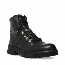 STEVEMADDEN Men's MONTY BLACK LEATHER