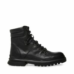 STEVEMADDEN Men's MONTY BLACK LEATHER
