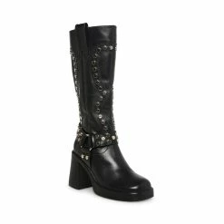 STEVEMADDEN NALANI BLACK LEATHER