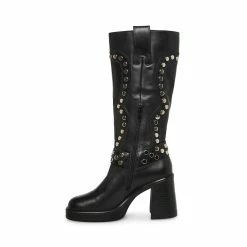STEVEMADDEN NALANI BLACK LEATHER