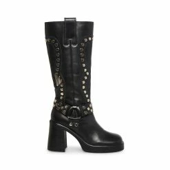 STEVEMADDEN NALANI BLACK LEATHER