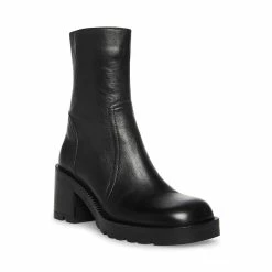 SteveMadden Women's Shoes NAYA BLACK LEATHER