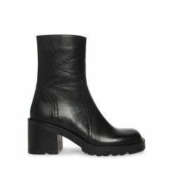 SteveMadden Women's Shoes NAYA BLACK LEATHER