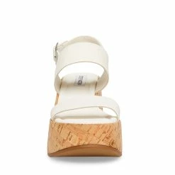 STEVEMADDEN PAM WHITE LEATHER