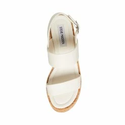 STEVEMADDEN PAM WHITE LEATHER