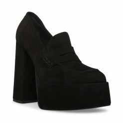 STEVEMADDEN PARIS BLACK SUEDE