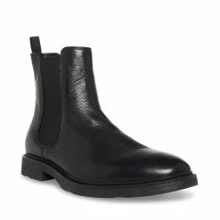STEVEMADDEN PEDRO BLACK LEATHER