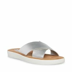 SteveMadden Women's Shoes PERCY SILVER LEATHER