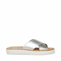SteveMadden Women's Shoes PERCY SILVER LEATHER
