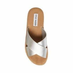 SteveMadden Women's Shoes PERCY SILVER LEATHER