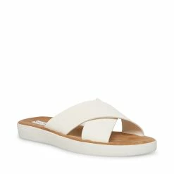 SteveMadden Women's Shoes PERCY WHITE LEATHER
