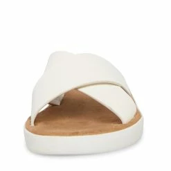SteveMadden Women's Shoes PERCY WHITE LEATHER