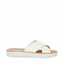 SteveMadden Women's Shoes PERCY WHITE LEATHER