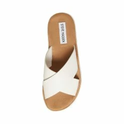 SteveMadden Women's Shoes PERCY WHITE LEATHER