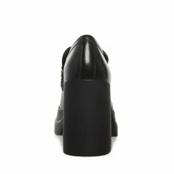 STEVEMADDEN Women's Shoes PERRY BLACK LEATHER