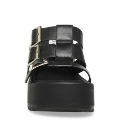 STEVEMADDEN PIERCE BLACK LEATHER Women's Shoes
