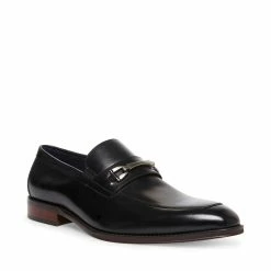 SteveMadden Men's POINTE BLACK LEATHER