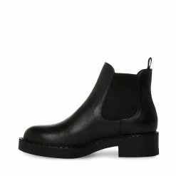 SteveMadden Women's Shoes POPPY BLACK LEATHER