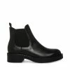 SteveMadden Women's Shoes POPPY BLACK LEATHER