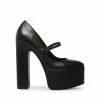 SteveMadden PRISILA BLACK LEATHER Women's Shoes