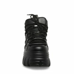 STEVEMADDEN REIGN BLACK LEATHER