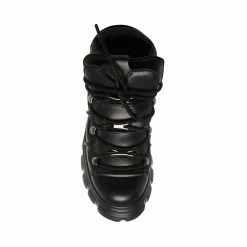 STEVEMADDEN REIGN BLACK LEATHER