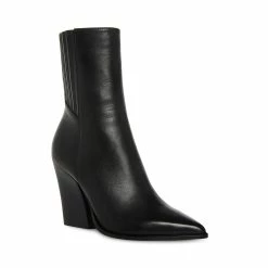 STEVEMADDEN RICKKI BLACK LEATHER