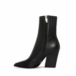 STEVEMADDEN RICKKI BLACK LEATHER