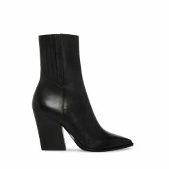 STEVEMADDEN RICKKI BLACK LEATHER