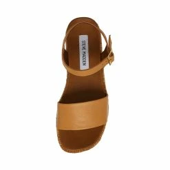 STEVEMADDEN RILEY TAN LEATHER Women's Shoes