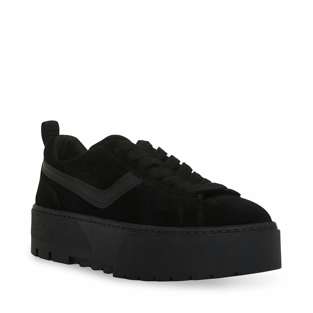 STEVEMADDEN Women's Shoes RORRI BLACK SUEDE