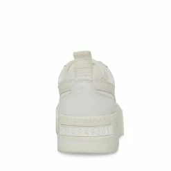 STEVEMADDEN Women's Shoes RORRI WHITE LEATHER