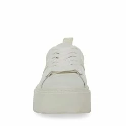 STEVEMADDEN Women's Shoes RORRI WHITE LEATHER