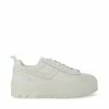 STEVEMADDEN Women's Shoes RORRI WHITE LEATHER