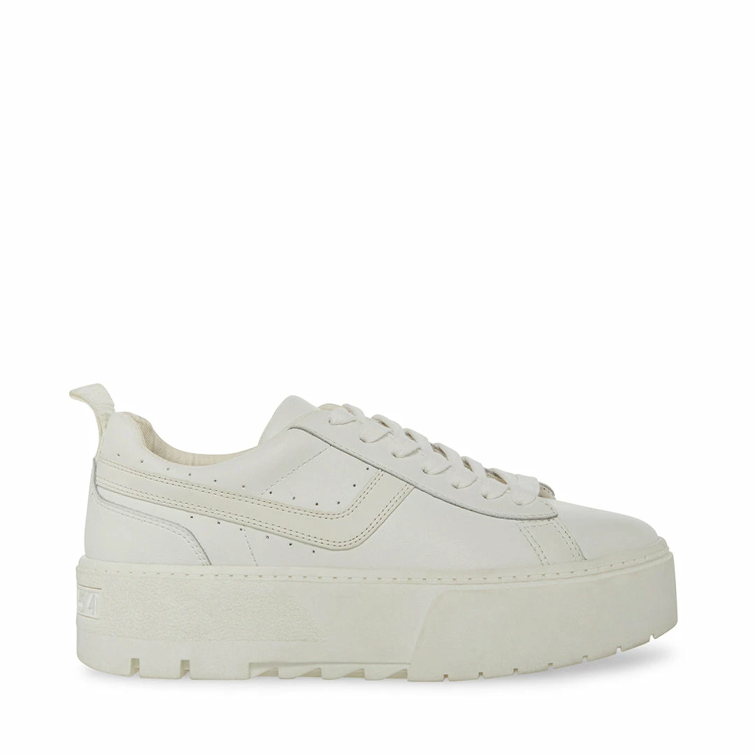 STEVEMADDEN Women's Shoes RORRI WHITE LEATHER