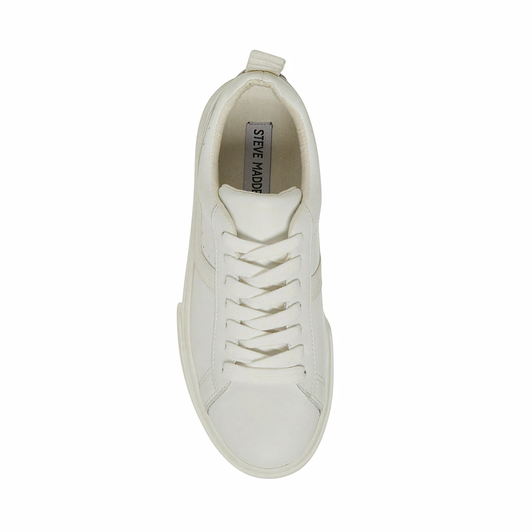 STEVEMADDEN Women's Shoes RORRI WHITE LEATHER