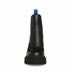 STEVEMADDEN Women's Shoes RUMBLE BLACK LEATHER