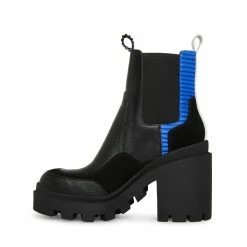 STEVEMADDEN Women's Shoes RUMBLE BLACK LEATHER