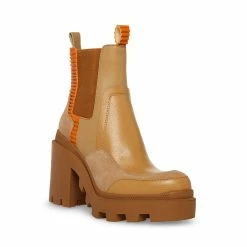 STEVEMADDEN Women's Shoes RUMBLE TAN LEATHER