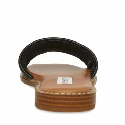 STEVEMADDEN Women's Shoes SANDRA BLACK LEATHER