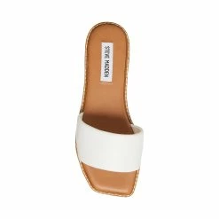 SteveMadden SANDRA WHITE LEATHER