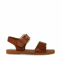 STEVEMADDEN Women's Shoes SANTO COGNAC LEATHER