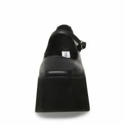 STEVEMADDEN SASHA BLACK LEATHER