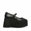 STEVEMADDEN SASHA BLACK LEATHER